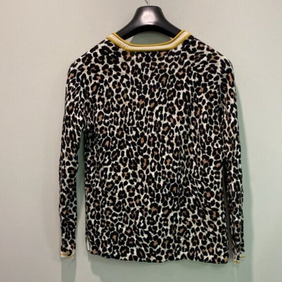 Olsen Leopard print long sleeve sweater Medium pullover - Picture 14 of 16